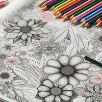 花の塗り絵とは？大人気の理由と始め方