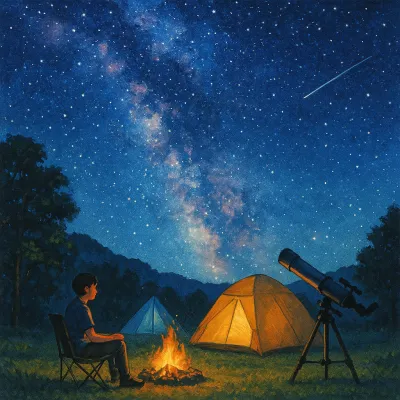 五光牧場オートキャンプ場で真夏の避暑キャンプ、星空観測を楽しむ