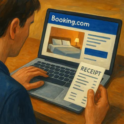 Booking.comの領収書はどこ？取得方法とインボイス対応を徹底解説
